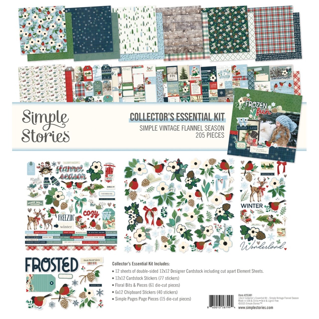 Simple Stories Collector's Essential Kit 12"X12"-Simple Vintage Flannel Season